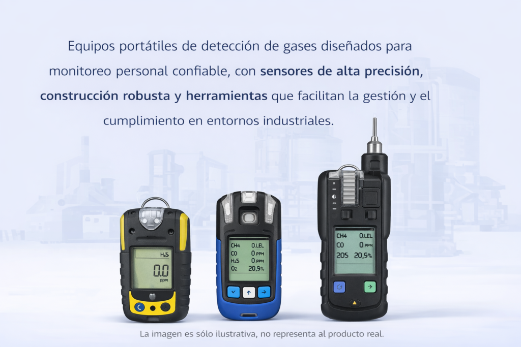 Detectores de gas portatiles